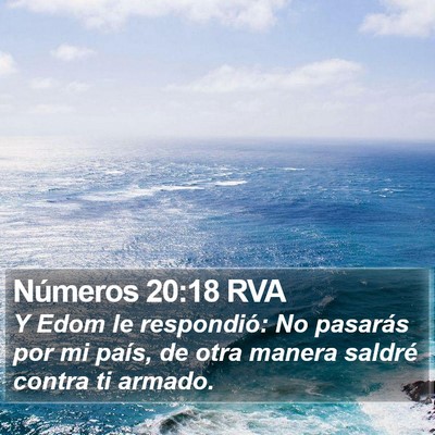 Números 20:18 RVA Bible Verse Image