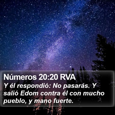 Números 20:20 RVA Bible Verse Image
