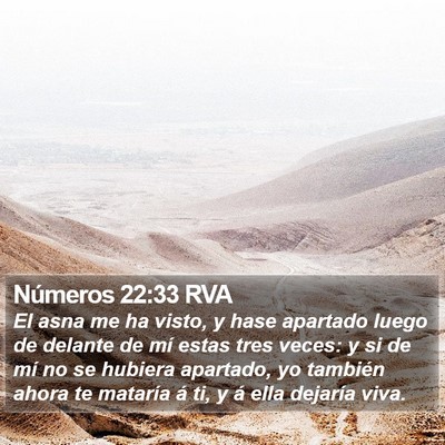 Números 22:33 RVA Bible Verse Image