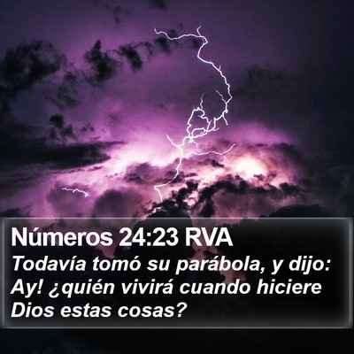 Números 24:23 RVA Bible Verse Image