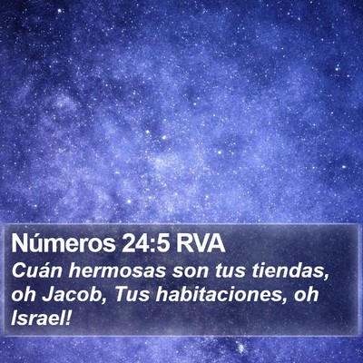 Números 24:5 RVA Bible Verse Image