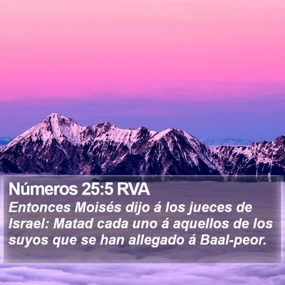 Números 25:5 RVA Bible Verse Image