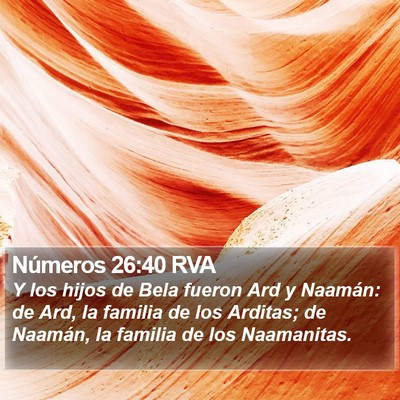 Números 26:40 RVA Bible Verse Image