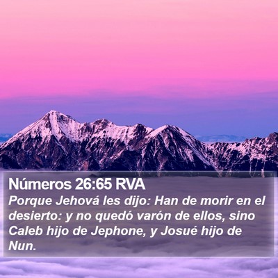 Números 26:65 RVA Bible Verse Image