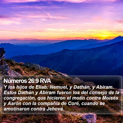 Números 26:9 RVA Bible Verse Image