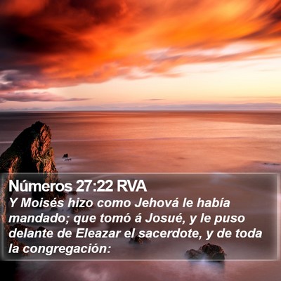 Números 27:22 RVA Bible Verse Image