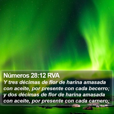 Números 28:12 RVA Bible Verse Image