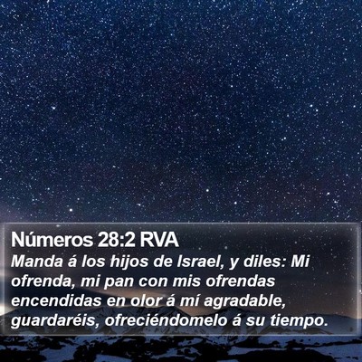 Números 28:2 RVA Bible Verse Image