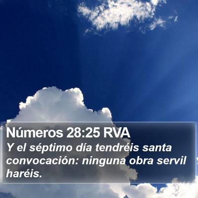 Números 28:25 RVA Bible Verse Image