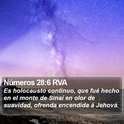 Números 28:6 RVA Bible Verse Image