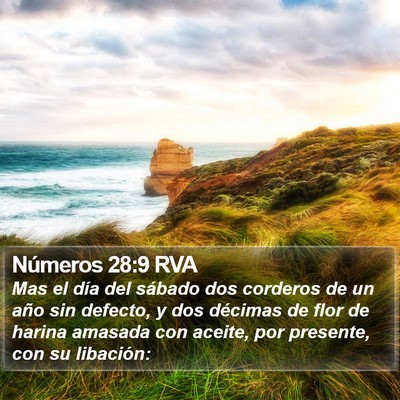 Números 28:9 RVA Bible Verse Image