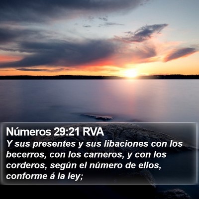 Números 29:21 RVA Bible Verse Image
