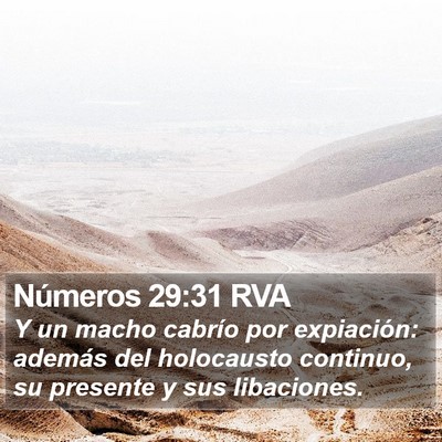 Números 29:31 RVA Bible Verse Image