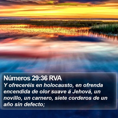 Números 29:36 RVA Bible Verse Image