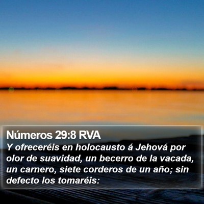 Números 29:8 RVA Bible Verse Image
