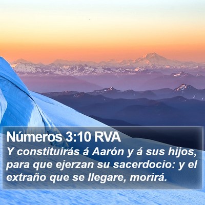 Números 3:10 RVA Bible Verse Image