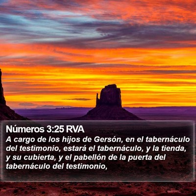Números 3:25 RVA Bible Verse Image