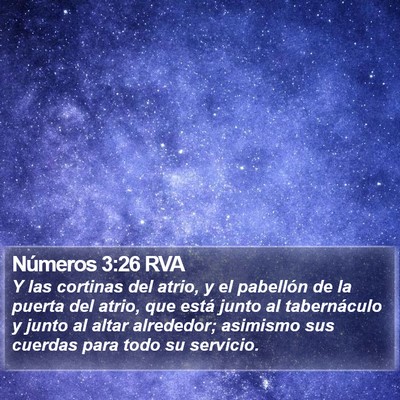 Números 3:26 RVA Bible Verse Image
