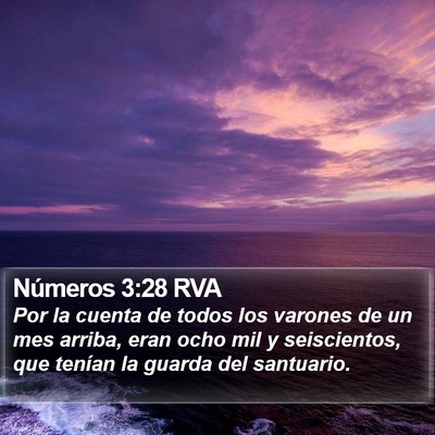 Números 3:28 RVA Bible Verse Image