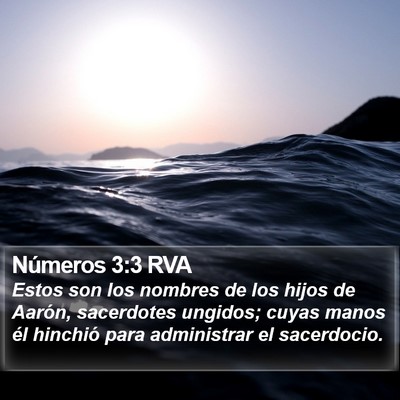 Números 3:3 RVA Bible Verse Image