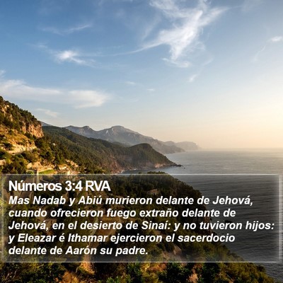 Números 3:4 RVA Bible Verse Image