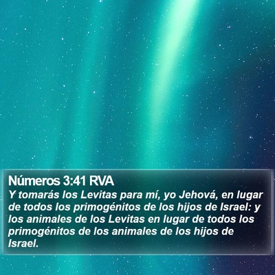 Números 3:41 RVA Bible Verse Image