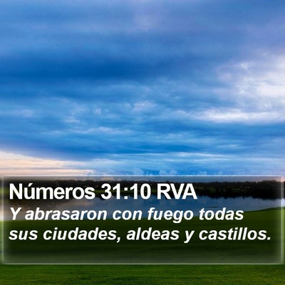 Números 31:10 RVA Bible Verse Image