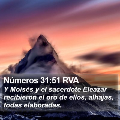 Números 31:51 RVA Bible Verse Image