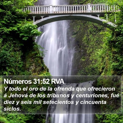 Números 31:52 RVA Bible Verse Image