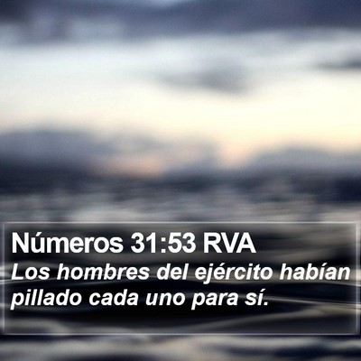 Números 31:53 RVA Bible Verse Image