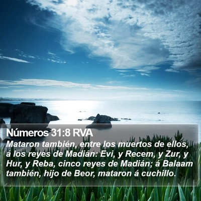 Números 31:8 RVA Bible Verse Image