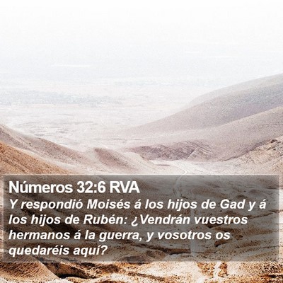 Números 32:6 RVA Bible Verse Image