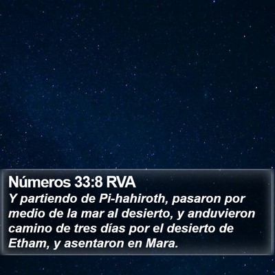 Números 33:8 RVA Bible Verse Image