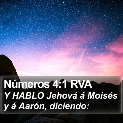 Números 4:1 RVA Bible Verse Image