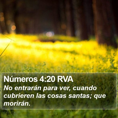 Números 4:20 RVA Bible Verse Image