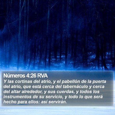 Números 4:26 RVA Bible Verse Image
