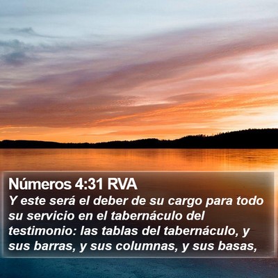 Números 4:31 RVA Bible Verse Image