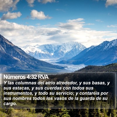 Números 4:32 RVA Bible Verse Image