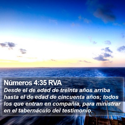 Números 4:35 RVA Bible Verse Image