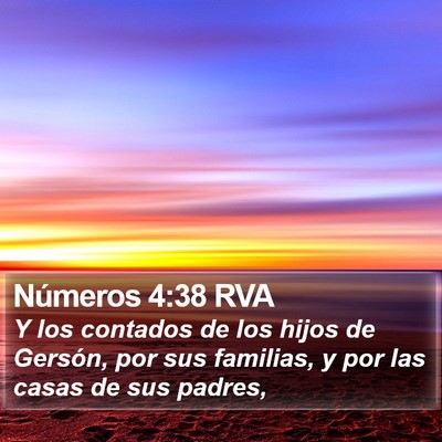 Números 4:38 RVA Bible Verse Image
