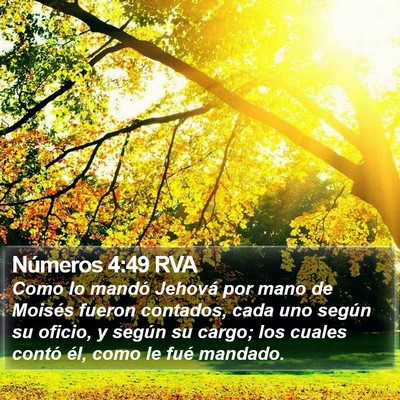 Números 4:49 RVA Bible Verse Image