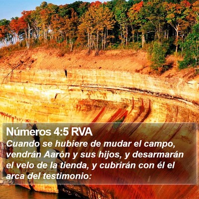 Números 4:5 RVA Bible Verse Image