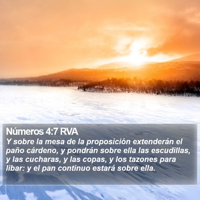 Números 4:7 RVA Bible Verse Image