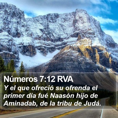 Números 7:12 RVA Bible Verse Image