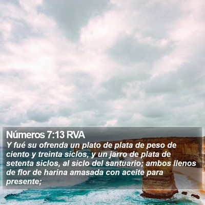 Números 7:13 RVA Bible Verse Image