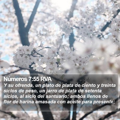 Números 7:55 RVA Bible Verse Image