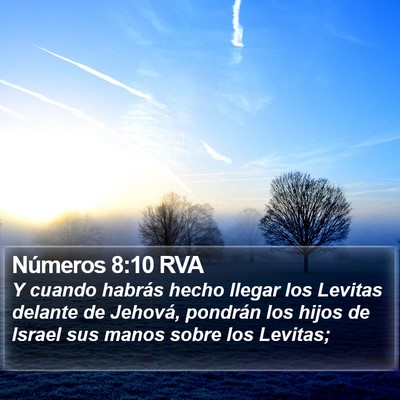 Números 8:10 RVA Bible Verse Image