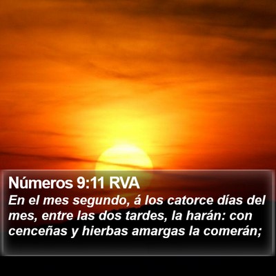 Números 9:11 RVA Bible Verse Image