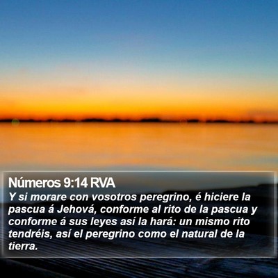Números 9:14 RVA Bible Verse Image