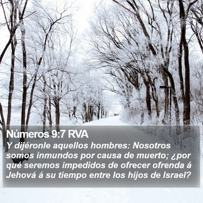 Números 9:7 RVA Bible Verse Image